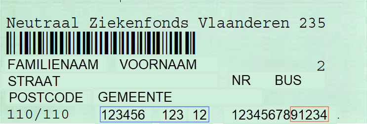 Een voorbeeld van een klever van Neutraal Ziekenfonds Vlaanderen.