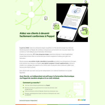 Doccle Peppol partenaires