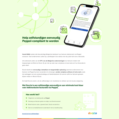 Doccle Peppol brochure voor Partners