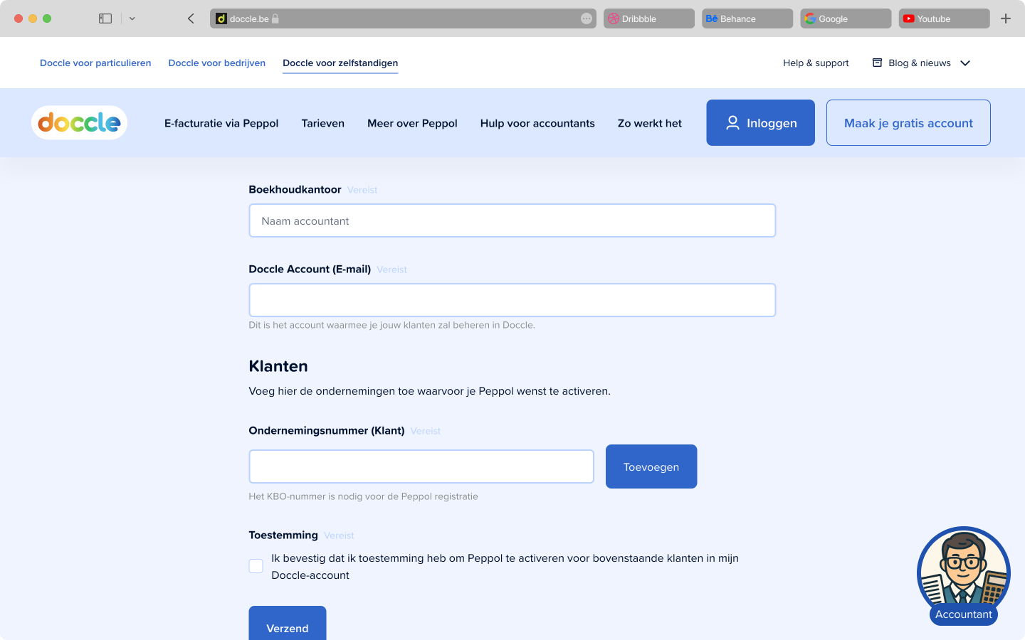 Registratie klanten accountant