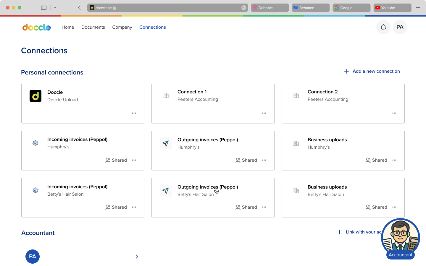 Doccle portal for accountants
